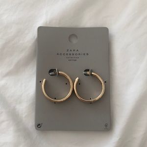 ZARA gold hoop earrings